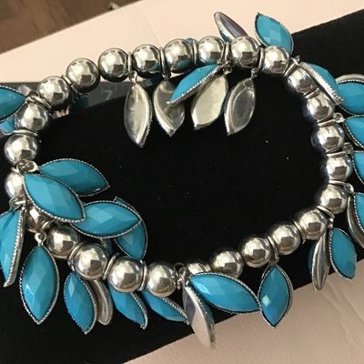 Faux Turquoise Tear Drop Bracelet