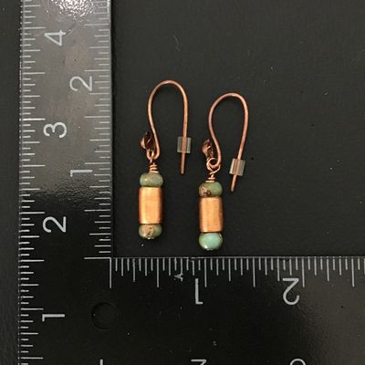 Stone and bead earrings