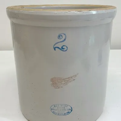 Redwing union stoneware two gallon crock