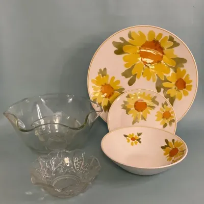 Mikasa cera stone dolly serving plate small plate and bowl