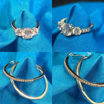 Helzberg sterling hoops costume sterling trilogy ring
