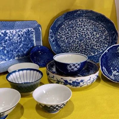 Takahashi blue dishes