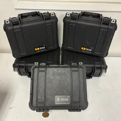 Set of five pelican 1400 protector cases