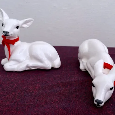 The two white deers