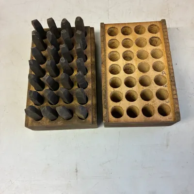 
Item Closing order

0
Ready
Vintage Letter Steel Stamp Punch Set with Wooden Storage Blocks