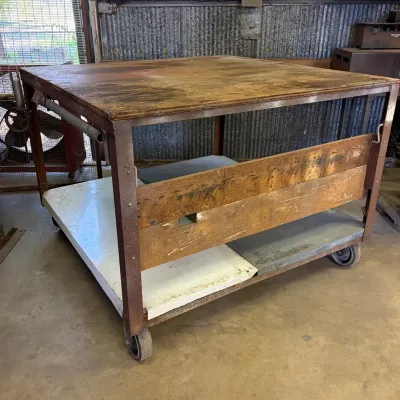 Heavy-Duty Rolling Shop Workbench with Lower Storage Shelf – 40”W x 48”D x 36”T