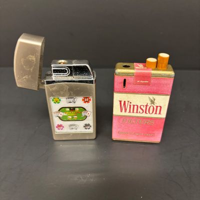 LOT 36: Vintage and Contemporary Lighters with Keychains & More