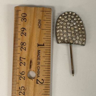 LOT 102: Vintage Rhinestone Stick Pins and Belt Buckle