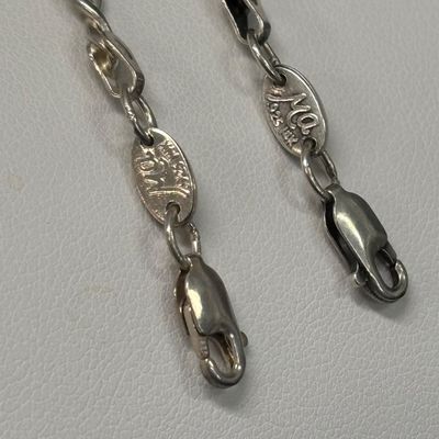 LOT 101: Set of (2) Michael Anthony 14k/925 Bracelets Gold Vermeil (3.5g/3.6g) with a Beau Craft 925 Sterling Adjustable Ring 6.1g