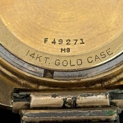 LOT 103: Bulova Accutron 14k Gold Case Watch F49271