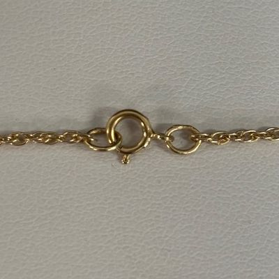 LOT 53: Diamond and 14K Gold Pendant on 14K Gold Chain 3.8gtw