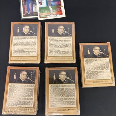 LOT 39: NIS Babe Ruth Stamp Cards, Post 1991 Baseball Cards, Skybox Basketball Cards & More