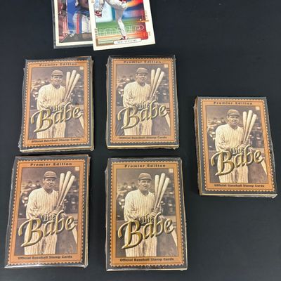 LOT 39: NIS Babe Ruth Stamp Cards, Post 1991 Baseball Cards, Skybox Basketball Cards & More