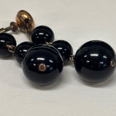 LOT 72: Sterling Post Rhinestone Earrings, 14k GF and Painted Porcelain Earrings & More