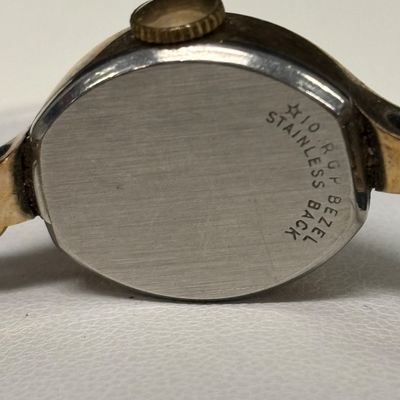 LOT 77: Vintage Elgin Watch w/10K.R.G.P. Bezel, 1/20 12kGF Bracelet & Gruen Watch w/10K.R.G.P. Bezel