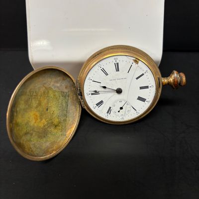 LOT 46: Elgin Illinois Watch Case Co Pocket Watch, Seth Thomas Pocket Watch & Watch Chain