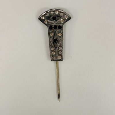 LOT 102: Vintage Rhinestone Stick Pins and Belt Buckle