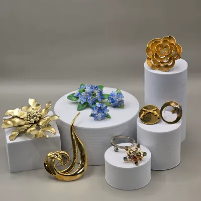 LOT: 59 Vintage Silver and Gold Tone Brooches, Pins, & Clip-Ons Royal Adderly, Coro, Boucher & More