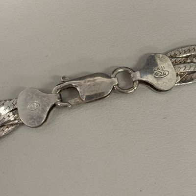 LOT 51: Sterling 925 Braided Necklace 15.3g