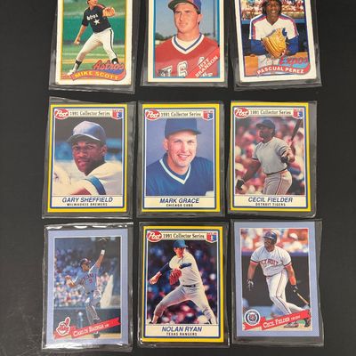 LOT 39: NIS Babe Ruth Stamp Cards, Post 1991 Baseball Cards, Skybox Basketball Cards & More