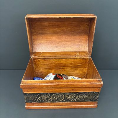 LOT 34: Collection of Vintage Political Pins with Wood Box