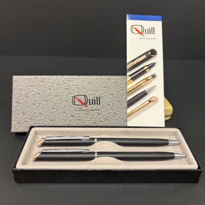 LOT 30: Vintage Cross 1/20 10Kt GF Pen with Gold-Tone Quill, Silver-Tone Cross & More