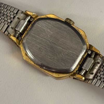 LOT 76: Collection of 3 Gold Tone Watches: Texas Instruments, Benrus & Seiko