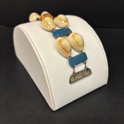 LOT 49: Vintique Cowrie Shell Bracelet Circa 1930 - 1940s