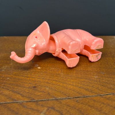 LOT 42: Vintage Quick Saver Books of Green Stamps, Photomatic Photo Booth Photos, Small Pink Plastic Bobble Head Elephant & More