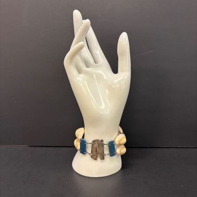 LOT 49: Vintique Cowrie Shell Bracelet Circa 1930 - 1940s
