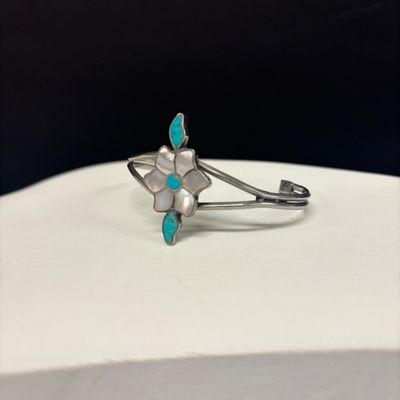 LOT 67: Acid Tested Marcasite Cross - 925 - 3.2gtw, Silver Tone Pendant, Mother of Pearl & Turquoise Cuff Bracelet, Silvertone...
