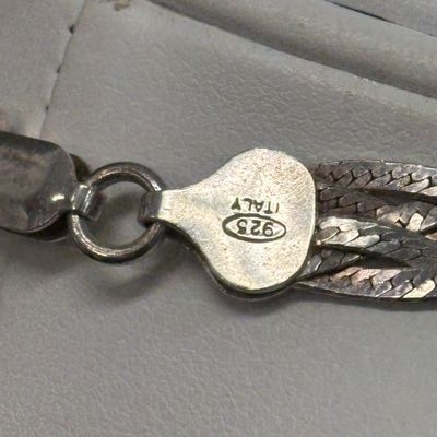LOT 51: Sterling 925 Braided Necklace 15.3g