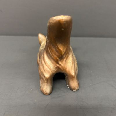 LOT 33: Wally Frank LTD Carved Wood Horse Head Pipe with Scottish Terrier Metal Pipe Holder & Silent Butler