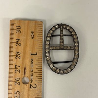 LOT 102: Vintage Rhinestone Stick Pins and Belt Buckle