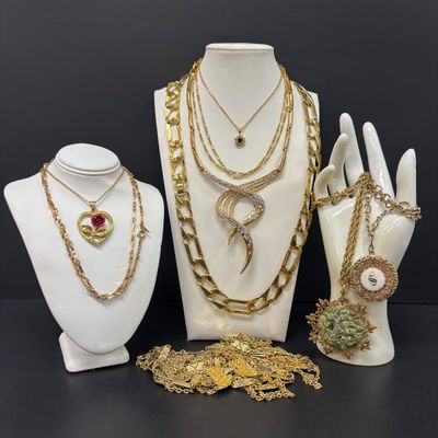 LOT 79: Gold-Tone Fashion Jewelry Collection