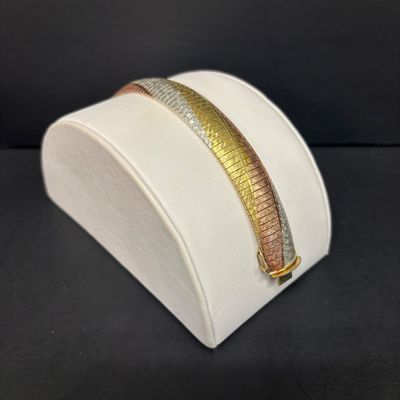 LOT 69: Beaucraft 925 Sterling Brooch 3.3g with a Sterling 925 Italy Tri-Tone Bracelet 27.9g