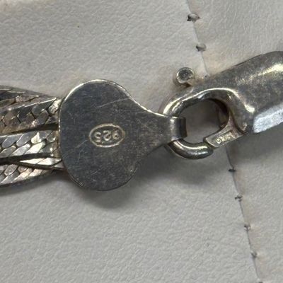 LOT 51: Sterling 925 Braided Necklace 15.3g