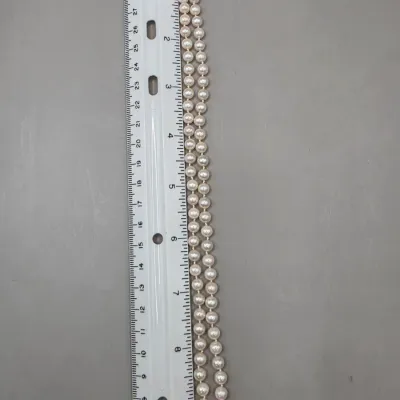 LOT: 56 Vintage Culture Pearl Demi Parure Necklace 20" Bracelet 9" with 14k Closures.