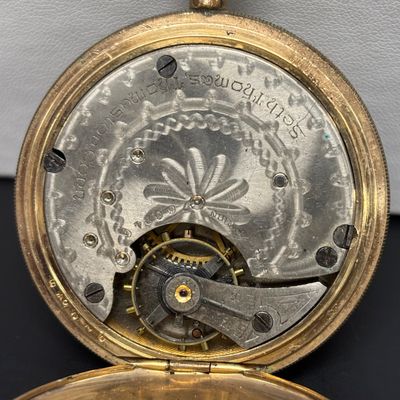 LOT 46: Elgin Illinois Watch Case Co Pocket Watch, Seth Thomas Pocket Watch & Watch Chain