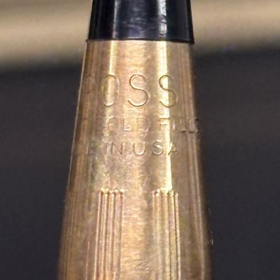 LOT 30: Vintage Cross 1/20 10Kt GF Pen with Gold-Tone Quill, Silver-Tone Cross & More