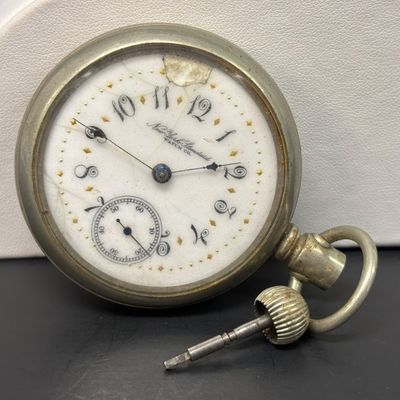 LOT 47: New York Standard Watch Co Pocket Watch with Horsemen's Stop Watch