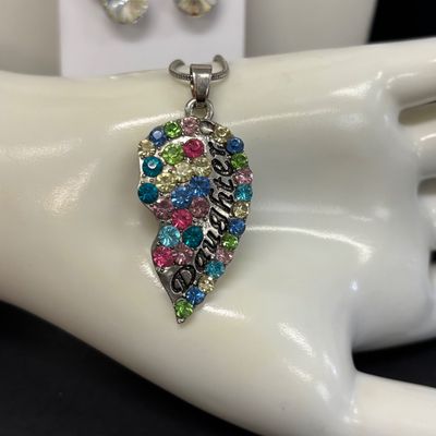 LOT 48: Vintage Rhinestone Jewelry with Glass Aurora Borealis Bead Necklace