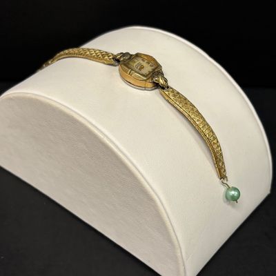 LOT 77: Vintage Elgin Watch w/10K.R.G.P. Bezel, 1/20 12kGF Bracelet & Gruen Watch w/10K.R.G.P. Bezel