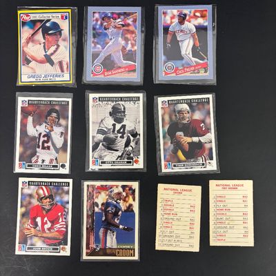 LOT 39: NIS Babe Ruth Stamp Cards, Post 1991 Baseball Cards, Skybox Basketball Cards & More