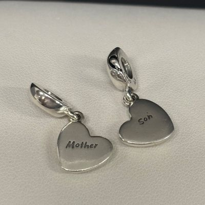 LOT 68: Sterling 925 / Semiprecious Gemstone Earrings with Sterling Pandora Charm Bracelet Beads 11.0gtw