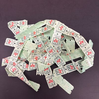 LOT 42: Vintage Quick Saver Books of Green Stamps, Photomatic Photo Booth Photos, Small Pink Plastic Bobble Head Elephant & More