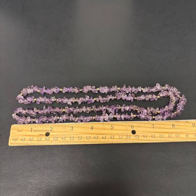 LOT 81: Beautiful Statement Cut Shell Necklace, Amethyst Color Stone Necklace, Pink & Green Jade Color Stone Necklace, Pearl Set,...