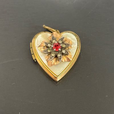 LOT 72: Sterling Post Rhinestone Earrings, 14k GF and Painted Porcelain Earrings & More