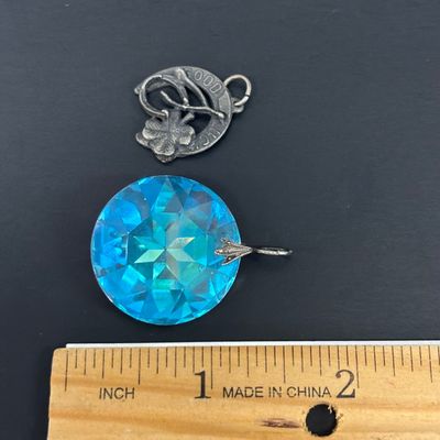 LOT 67: Acid Tested Marcasite Cross - 925 - 3.2gtw, Silver Tone Pendant, Mother of Pearl & Turquoise Cuff Bracelet, Silvertone...