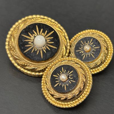 LOT 70: Gold Vermeil 925 Layered Filigree Flower Brooch 7.75gtw with a Vintage Czechoslovakian Filigree Belt Buckle & More